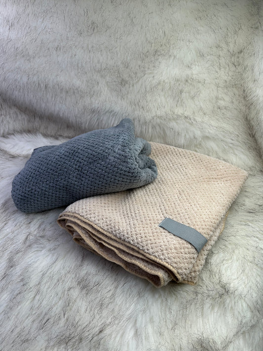 Khaki Microfibre Hair Towel